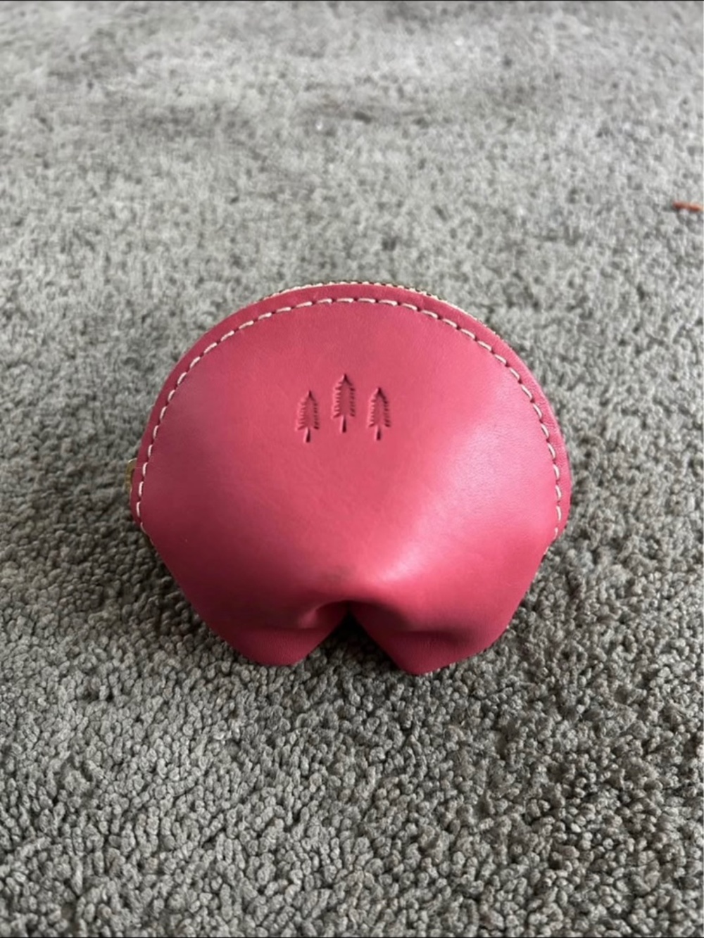 🥠 Portland Leather Goods Fortune Cookie Pouch — Retired Guava Pink?